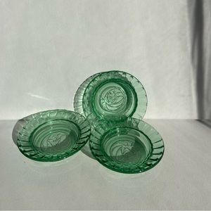 MGM Grand Hotel Ashtray Green Casino Lion Head Logo Set of 3